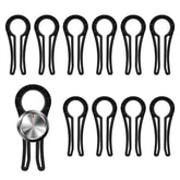 Imqnzdf stove knob locks front view shows adhesive-free safety solution for busy kitchens.