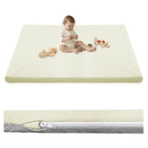 Inaya Baby Play Mat vegan leather beige closeup highlights soft surface for delicate skin