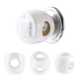 Inaya door knob safety cover 4-pack on a round knob for childproofing.