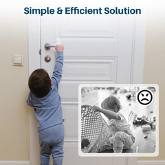 Inaya door lever lock demonstrates one-way rotation for easy access.