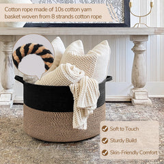 INDRESSME woven toy bin keeps kids' toys accessible and tidy