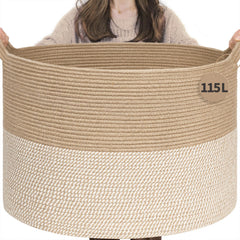 INDRESSME 115L basket with spacious design for easy living room storage