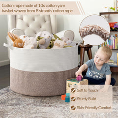 INDRESSME 115L blanket basket open-top view for easy access to contents.