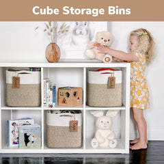 INDRESSME cube storage bin shows hidden handles for easy transport