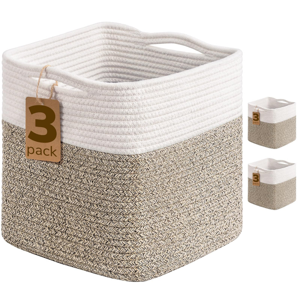 INDRESSME 11x11 cube storage bin with label spot for quick access