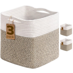 INDRESSME 11x11 cube storage bin with label spot for quick access