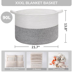 INDRESSME basket with strong handles for easy carrying around the home