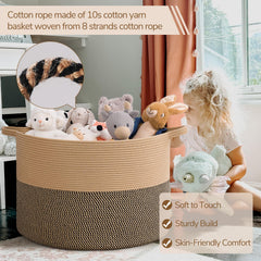 Decorative INDRESSME basket in a living room blending modern and rustic styles.