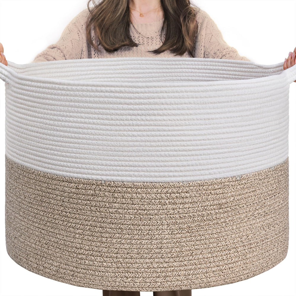 INDRESSME large laundry basket blanket storage keeps clutter organized and accessible.