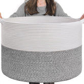 INDRESSME XXL storage basket showing capacity for laundry, toys, and blankets