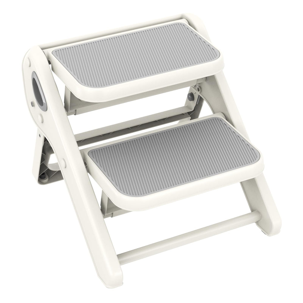 iNeibo toddler step stool folded for compact storage and easy transport