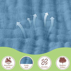 Infancie Aquarius hooded towel in soft organic cotton, plush after bath.