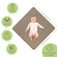 Infancie towel in boy style, hooded design for quick warmth after baths