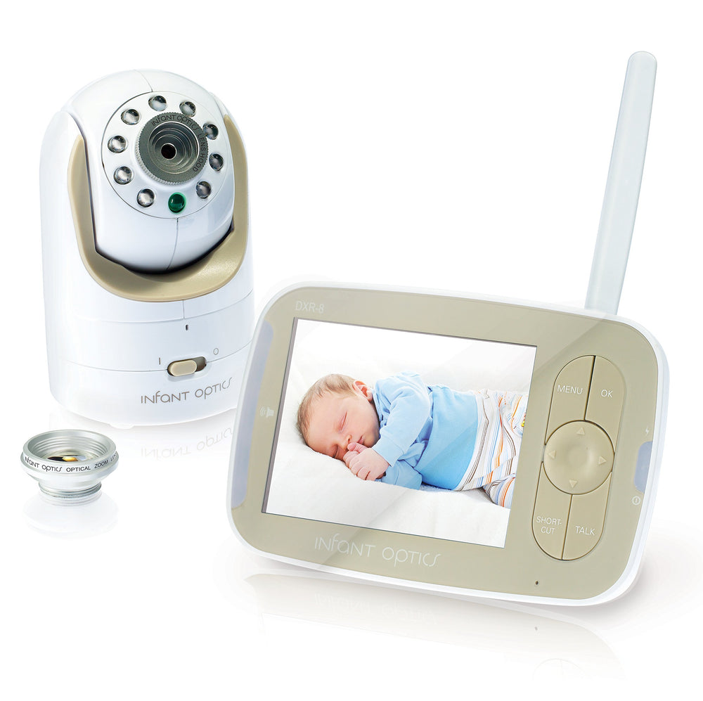 Infant Optics DXR-8 monitor unit with secure, lag-free viewing.
