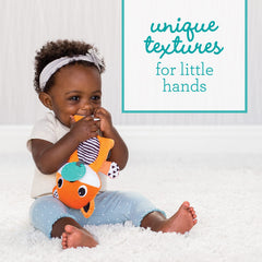 Infantino Cuddly Teether Fox shows textured teethers for gum comfort.