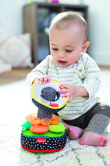 Infantino bead ring rattle with bright colors for grip and sound