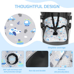 INFANZIA Dry Seat deep sides guard against leaks and crumbs.