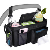INFANZIA universal stroller organizer with central compartment keeps essentials at hand