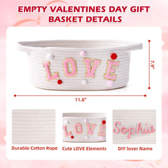 InfiBay Valentines basket love ribbon adds charming detail to your present.