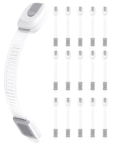 Infinno 16-pack cabinet locks package demonstrates quick baby-proofing across drawers.