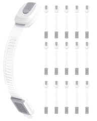 Infinno 16-pack cabinet locks package demonstrates quick baby-proofing across drawers.