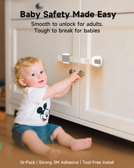 Infinno adhesive 3M strips close-up shows strong no-drill mounting for safe furniture.