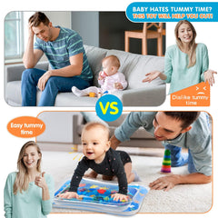 Edge inflation feature on Infinno tummy time mat provides a stable play surface.