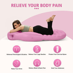 Full-body support from Inflatable Pregnancy Pillow for improved comfort.