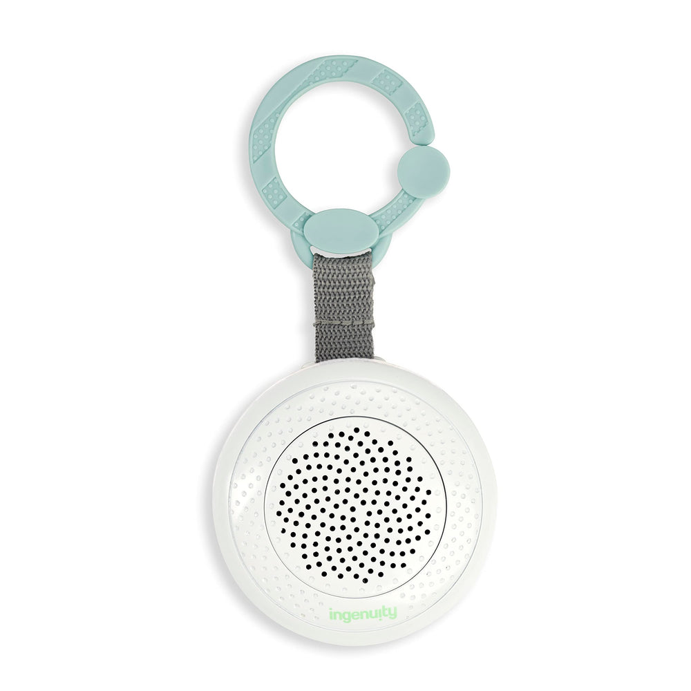 Ingenuity Pock-a-Bye soother with Bluetooth streams baby-friendly tunes for on-the-go calm.