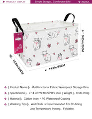 INGHUA rectangular storage basket close-up material highlights durable polyester canvas and linen fabric