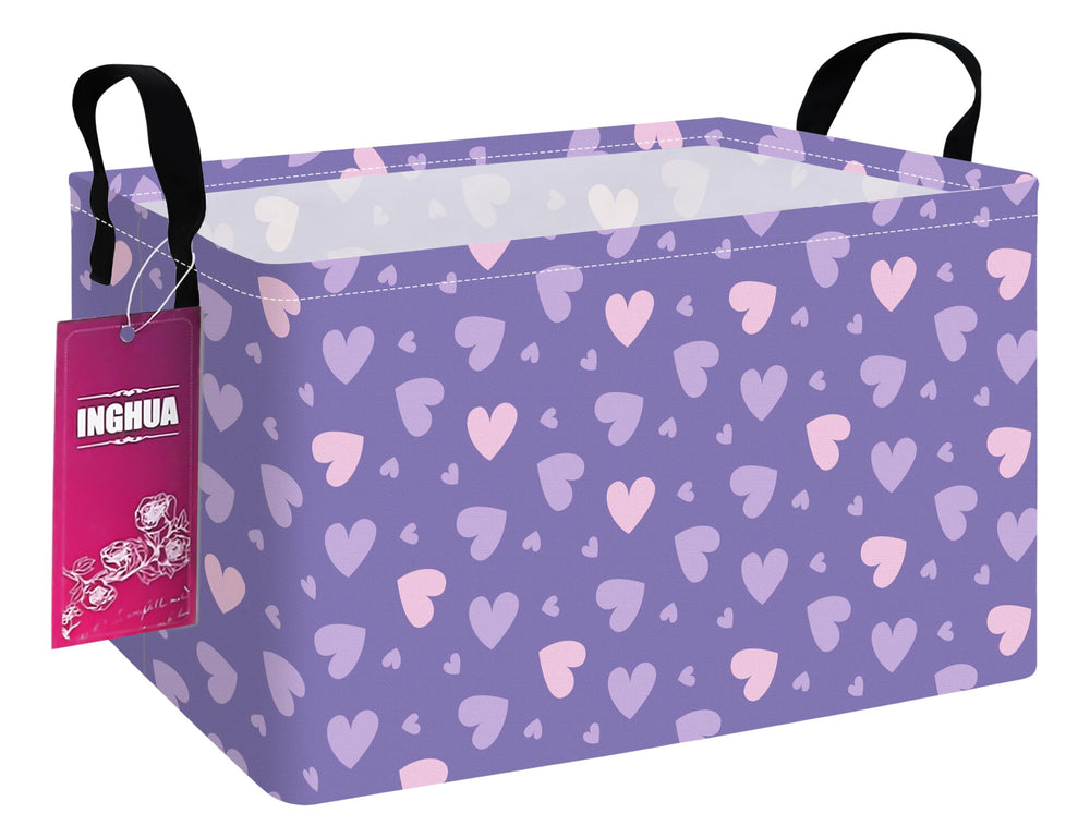 INGHUA rectangular storage basket holding plush toys for an organized playroom