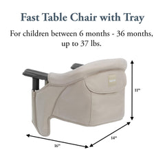 Inglesina Fast Table Chair cream backrest supports comfy toddler seating