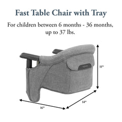 Inglesina Fast Table Chair folds compactly for travel and storage.