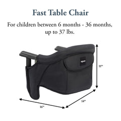 Inglesina Fast Table Chair high backrest with cushioned seat for comfortable meals.