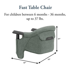Folded Inglesina chair with built-in carry bag for travel