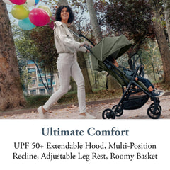 Inglesina Quid 2 extendable canopy with UPF 50+ protection