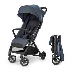 Inglesina Quid³ astral blue reclining seat for nap-friendly strolls.
