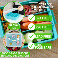 INGUSEE travel snack box airtight lid helps keep snacks fresh on the go.