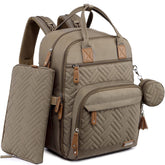 iniuniu diaper bag backpack front view with organized pockets for easy packing on outings