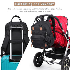 iniuniu Diaper Bag Backpack pockets and organizer keeping essentials neatly sorted.