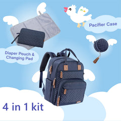 iniuniu diaper bag backpack wide opening for easy packing and quick access.