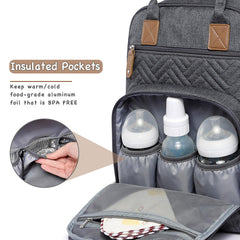 iniuniu diaper pouch with washable changing pad demonstrates easy diaper changes on the go