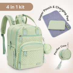 Iniuniu diaper pouch keeps essentials neatly stored and accessible.