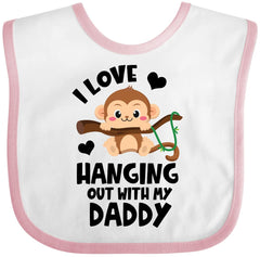 Inktastic Monkey bib front: soft cotton and playful print for everyday feeding