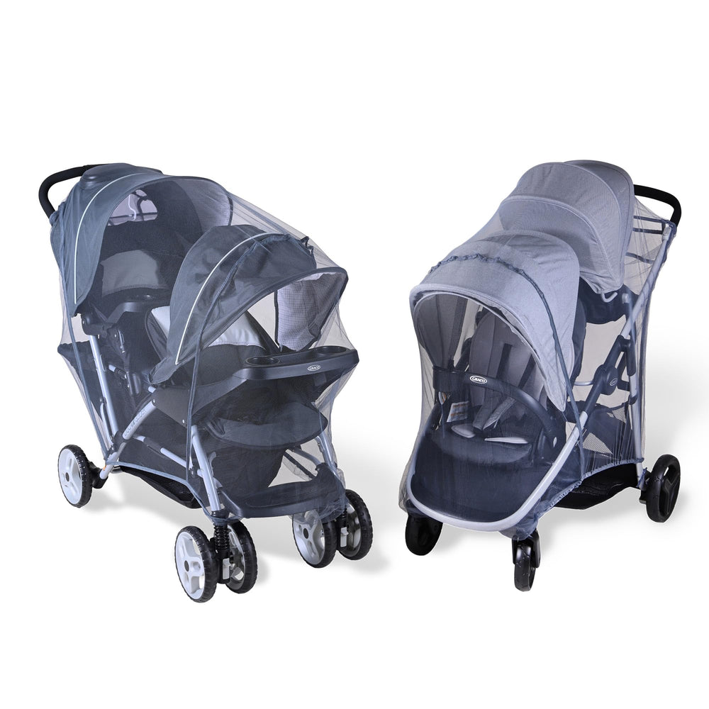 Inlesioo mosquito net for sibling stroller with universal fit protects children from insects