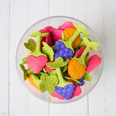 Innobaby Teethin apple teether texture close-up emphasizing varied textures.