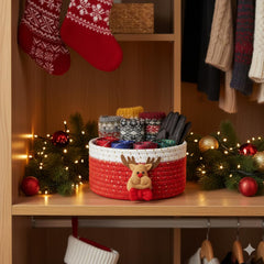 INough foldable storage basket for easy storage after holidays.
