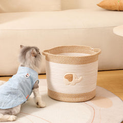 INough toy storage basket with embroidery elephant design adds playful decor.