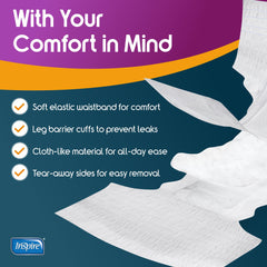 Inspire cloth-like pull-up design for discreet, comfortable wear