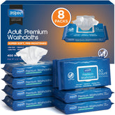 Inspire adult wipes 8x12 dispensing pack for convenient cleansing.